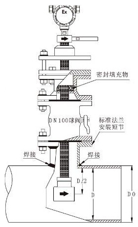 插入式渦輪流量計(圖3) 插入式渦輪流量計(圖3)